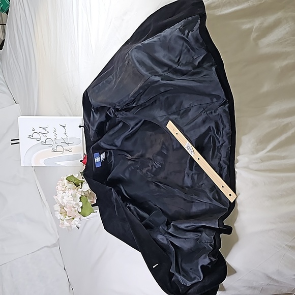 Vintage Hunt Club Office Wear Business Casual Black Velvet Blazer Jacket, 10 - Picture 4 of 8